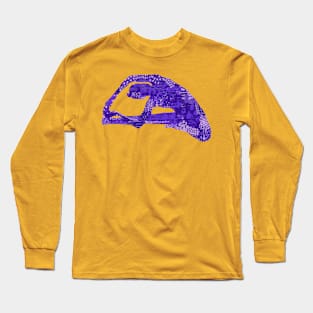 Parivrtta Janu Sirsasana in Purple Long Sleeve T-Shirt